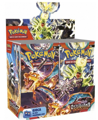 Display 36 Buste Ossidiana Infuocata